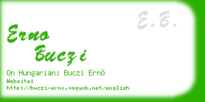 erno buczi business card