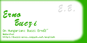 erno buczi business card